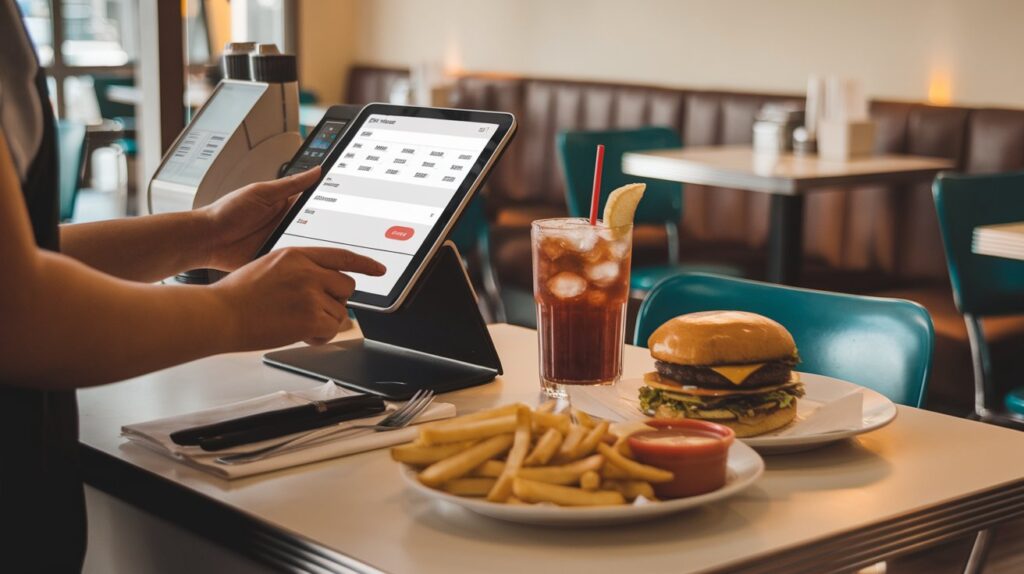 Complete POS system facilitating efficient order processing in a diner.