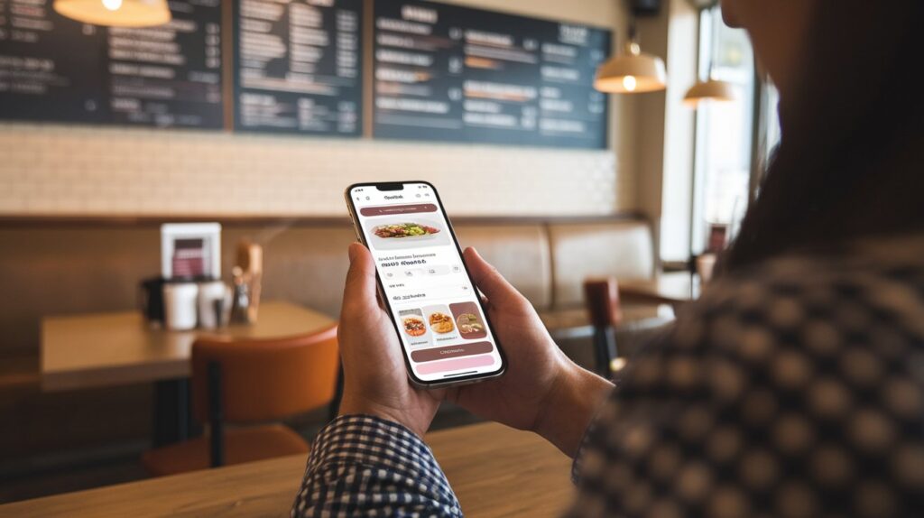 Customers placing an order via mobile, showcasing the importance of having online ordering for restaurants in today’s market.