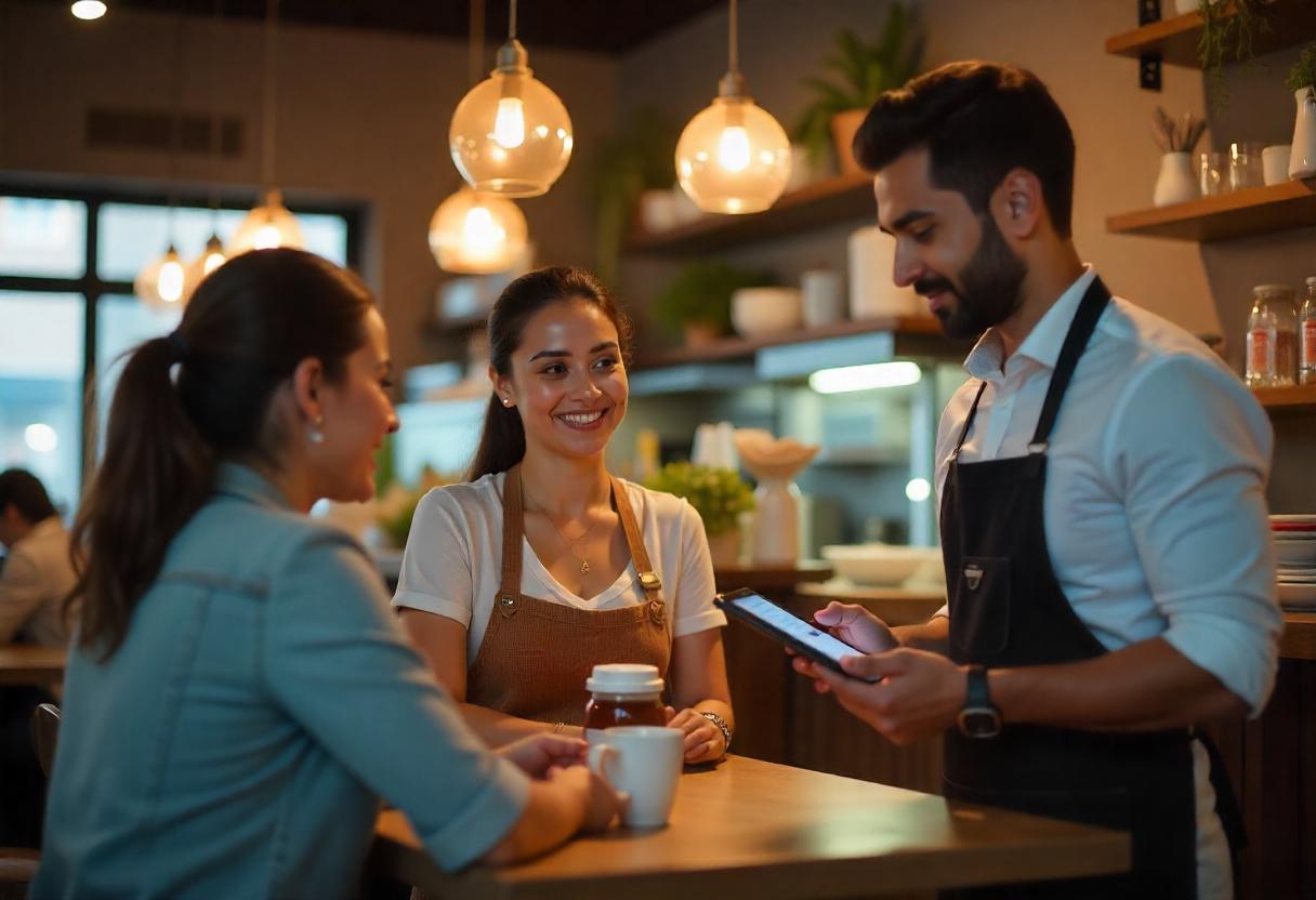 Cafe staff managing inventory in real-time with a POS system. Choose the Right POS System to stay on top of stock levels