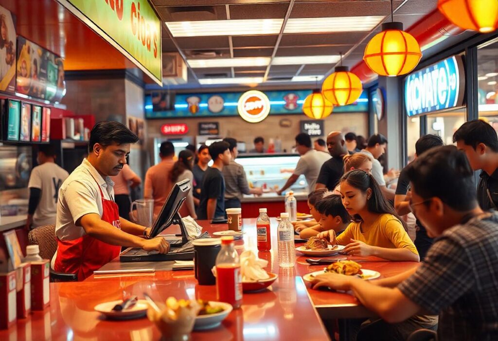 Quick Service Restaurants with efficient POS systems streamlining order processing.